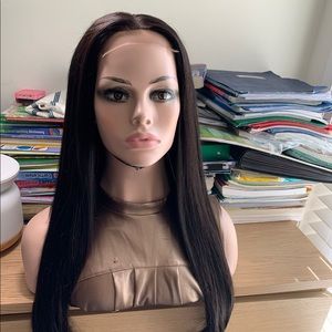 Real 100% grade 12a human wig 22inch with 4*4 closure lace front